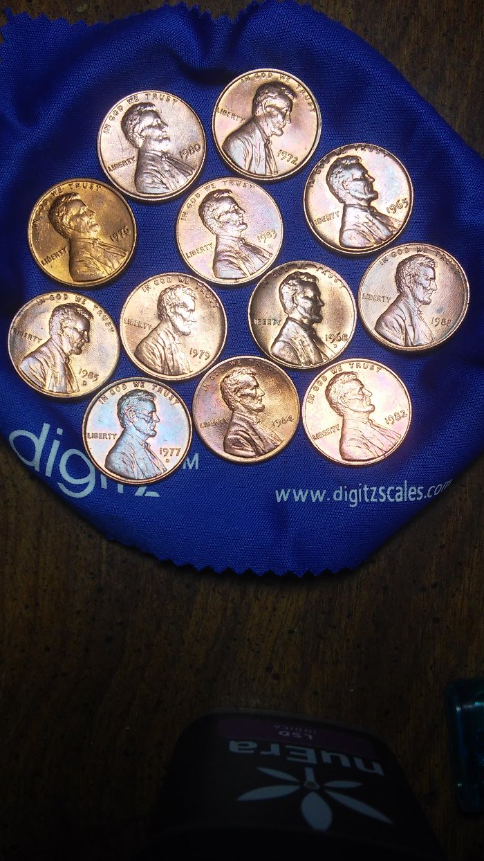 My-Lincoln-Cents-From-65,-68d,-72,-76,-77d,-79,-80,-82,-83d,-84,-85d,-And-88